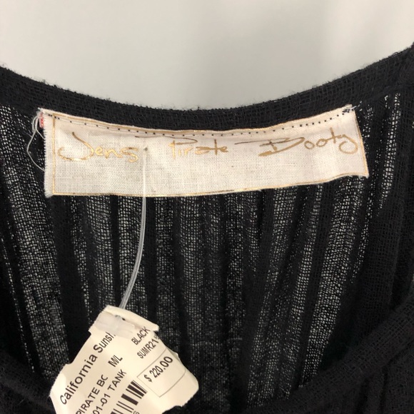 Jen's Pirate Booty Black Fringe Top - Picture 3 of 3